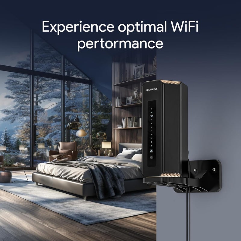 EDUP Nighthawk WiFi 7 Router Wall Mount Kit for Net Gear Nighthawk RS200, RS280S,RS300, RS500, RS600, RS700S and WiFi 7 Mesh Orbi 370,970,770,870, 360 Series -(Black, 2 Pack) - Image 4